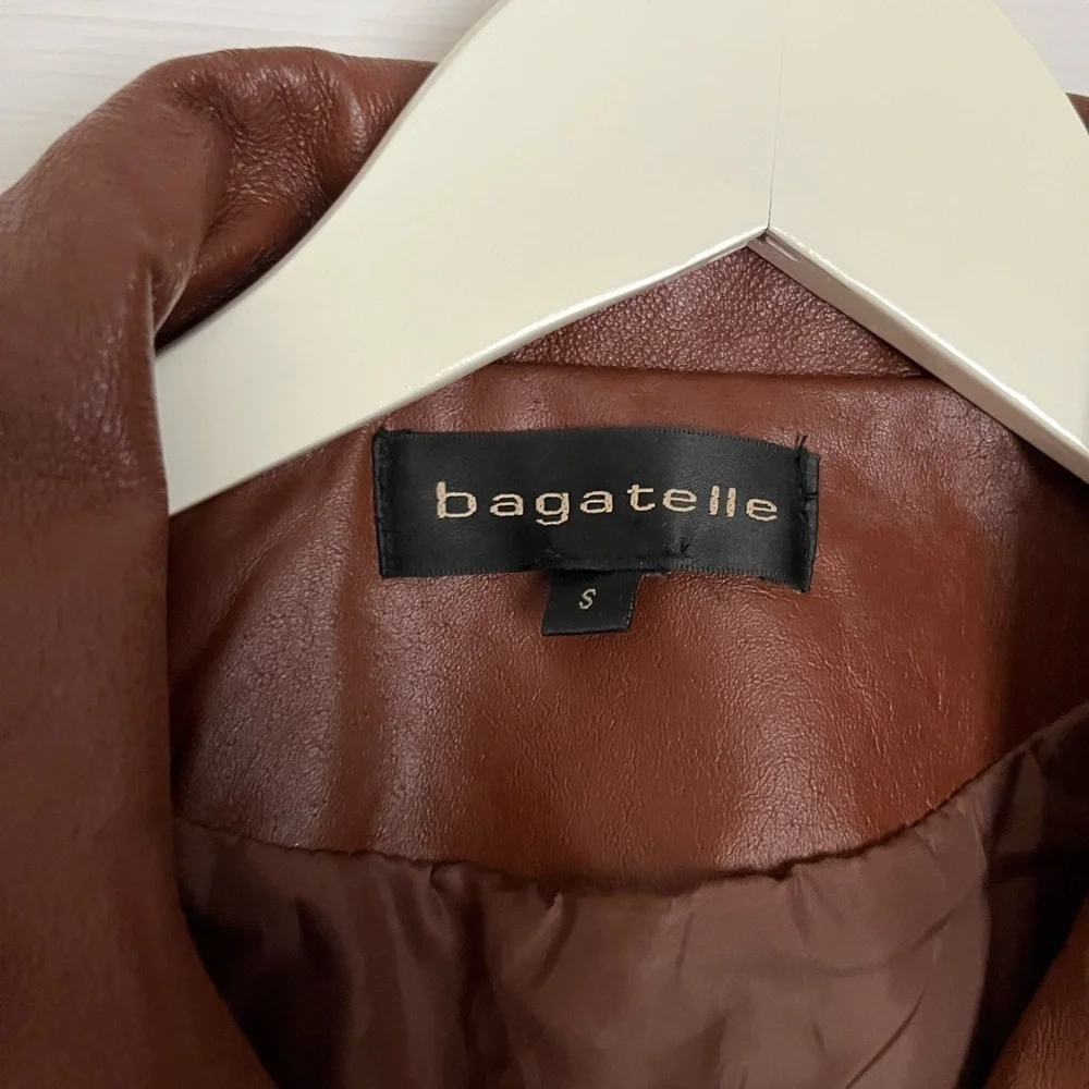 Bagatelle Brown real Leather Jacket - Picture 2 of 9